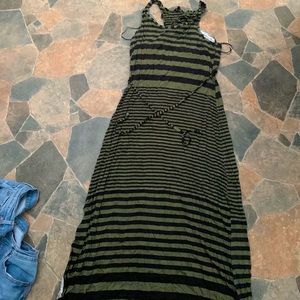Ladies striped maxi dress